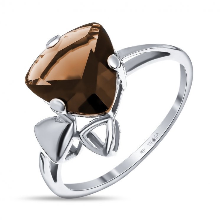 Серебряное кольцо с фианитом TEOSA 100-1062