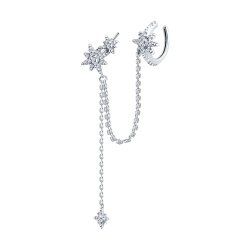 Серьга из серебра с фианитами (Арт.94170327)