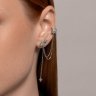 Серьга из серебра с фианитами (Арт.94170327)