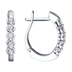 Серьги из белого золота с бриллиантами (Арт.52-220-01728-1)