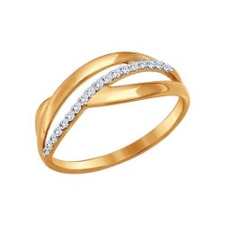 Кольцо из золота с фианитами (Арт.017242)
