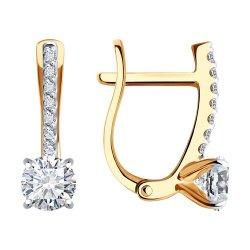 Серьги из золота с фианитами (Арт.0200178)