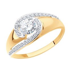 Кольцо из золота с фианитами (Арт.017552)