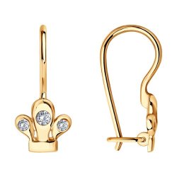 Серьги из золота с фианитами (Арт.027117)