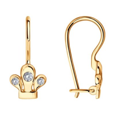 Серьги из золота с фианитами (Арт.027117)