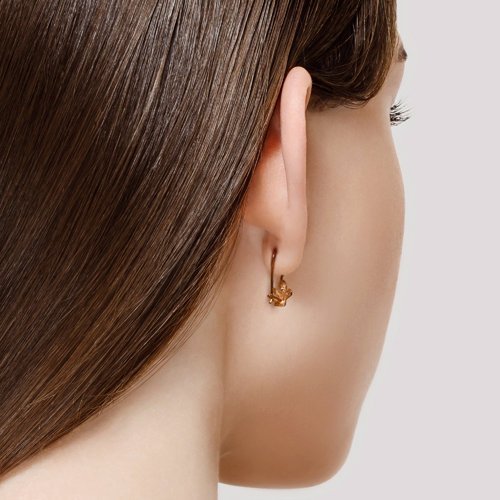 Серьги из золота с фианитами (Арт.027117)