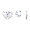 Серьги из серебра с фианитами (Арт.94023095)