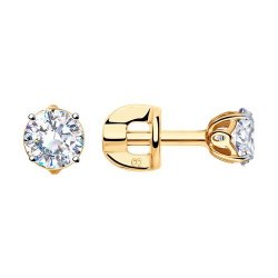 Серьги из золота с фианитами (Арт.028237)