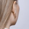 Серьги из золота с бесцветными и чёрными бриллиантами (Арт.7020064)