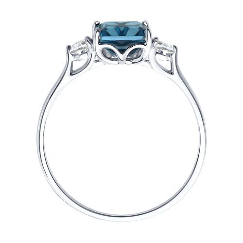 Кольцо золотое пробы 585 с миксом камней (Арт.716286-3)