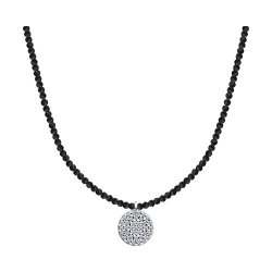 Колье из серебра с шпинелью и фианитами (Арт.83070062) Колье из серебра с шпинелью и фианитами (Арт.83070062)