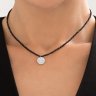 Колье из серебра с шпинелью и фианитами (Арт.83070062) Колье из серебра с шпинелью и фианитами (Арт.83070062)