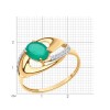 Кольцо золотое 585 с агатом «Изумрудный Оберег» Соколов (арт.716944)