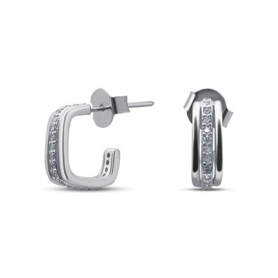 Серьги Серебряные крылья (Арт.022028606a_kubcirkonii)