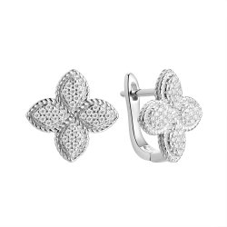 Серьги из серебра с фианитом (Арт.cz-e04285-x-w-x-x-w)