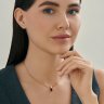 Подвеска из золочёного серебра с гранатом и фианитом (Арт.92030823)
