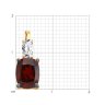 Подвеска из золочёного серебра с гранатом и фианитом (Арт.92030823)