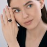 Кольцо из золочёного серебра с гранатами и фианитами (Арт.93-310-00855-1)