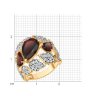 Кольцо из золочёного серебра с гранатами и фианитами (Арт.93-310-00855-1)