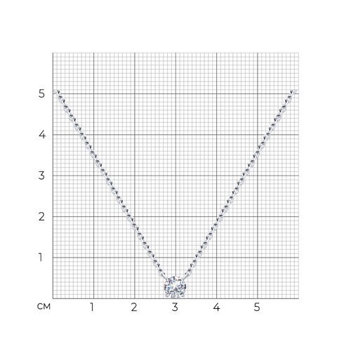 Колье из серебра с фианитом (Арт.94070446)