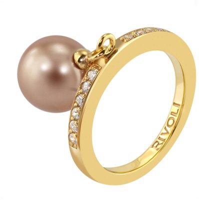 Кольцо из серебра с жемчугом и куб. цирконием (Арт.zar-14-10-10-g)