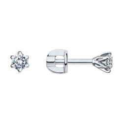 Серьги из белого золота с бриллиантами (Арт.1021795-3)
