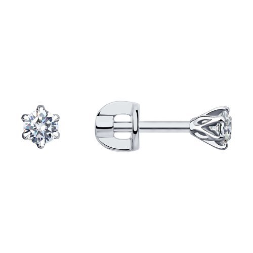 Серьги из белого золота с бриллиантами (Арт.1021795-3)