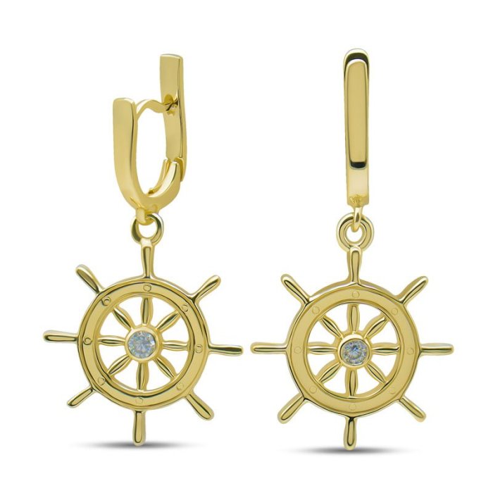 Серьги Серебряные крылья (Арт.22wbgp-113_kubcirkonii)