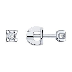 Серьги из белого золота с бриллиантами (Арт.1021891-3)