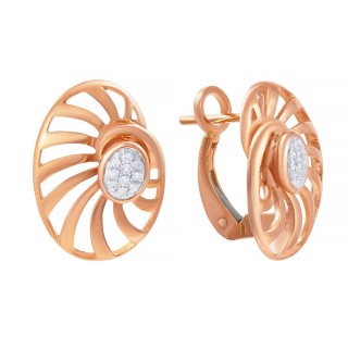 Серьги золото с бриллиантами «Вихрь сияния» MY JEWELS (арт.E49207A0S14R002_SR_PINK)