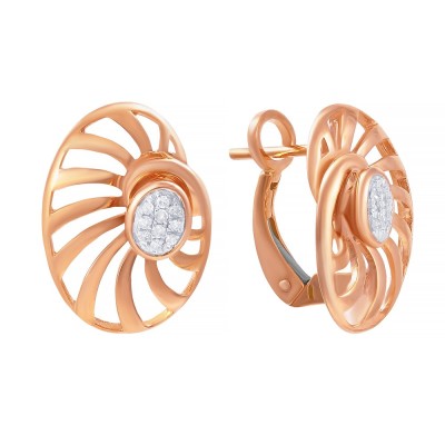 Серьги золото с бриллиантами «Вихрь сияния» MY JEWELS (арт.E49207A0S14R002_SR_PINK)