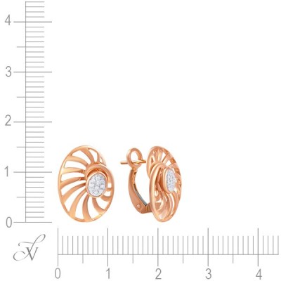 Серьги золото с бриллиантами «Вихрь сияния» MY JEWELS (арт.E49207A0S14R002_SR_PINK)