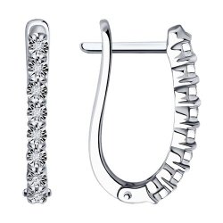 Серьги из белого золота с бриллиантами (Арт.1022054-3)