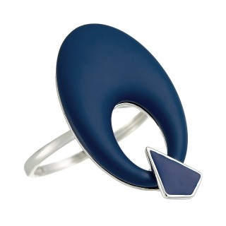 Кольцо с керамикой и эмалью «Ceramic Arrow» Fresh Jewelry (арт.TM-R1116-1-Вl-W-X-Bl-X)