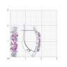 Серьги из серебра с аметистами и фианитами (Арт.92021781)