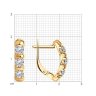 Серьги из золочёного серебра с фианитами (Арт.93-120-01304-1)