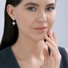 Серьги из серебра с фианитами и эмалью (Арт.94027262)