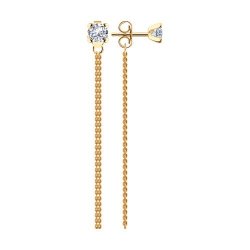 Серьги из серебра с фианитами (Арт.93-122-01493-1)