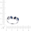 Кольцо из белого золота с бриллиантом и сапфиром (Арт.r34498_ko_sa_wg)