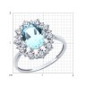 Кольцо из серебра с топазом и фианитами (Арт.94-310-02042-1)