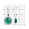 Серьги из серебра с агатами и фианитами (Арт.94-321-00433-1)