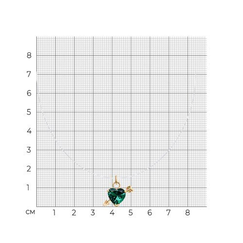 Колье из золочёного серебра с фианитом (Арт.93070125)