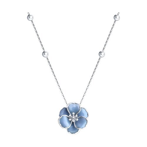 Колье из серебра с эмалью (Арт.94071326)