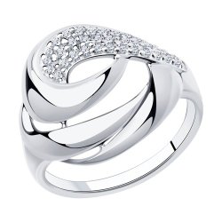 Кольцо из серебра с фианитами (Арт.94-110-00729-1)