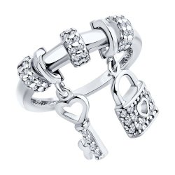 Кольцо из серебра с фианитами (Арт.94014094)