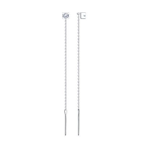 Серьги из серебра с фианитами (Арт.94-120-01035-1)