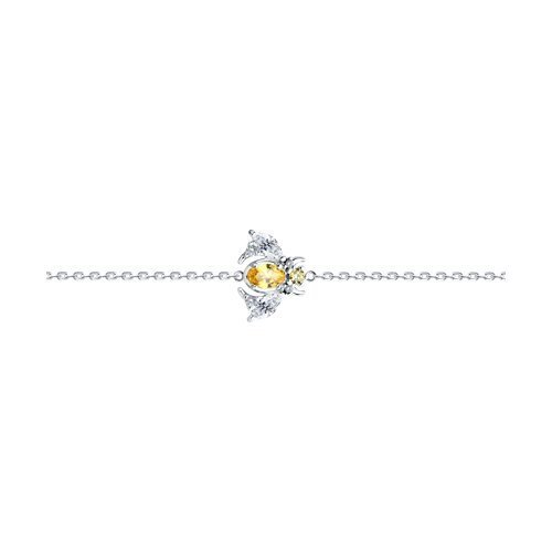Браслет из серебра с фианитами (Арт.94051176)
