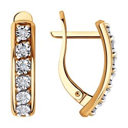 Серьги из комбинированного золота с бриллиантами (Арт.51-220-00798-1)