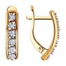 Серьги из комбинированного золота с бриллиантами (Арт.51-220-00798-1)