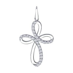 Подвеска из серебра с фианитами (Арт.94-130-01317-1)